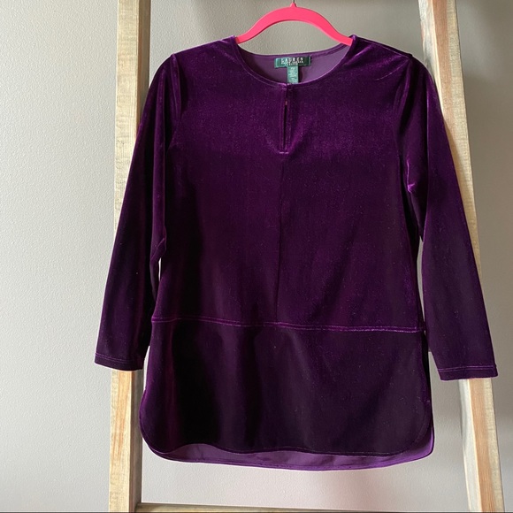 Ralph Lauren Tops Purple Velvet Lauren Ralph Lauren Top Poshmark